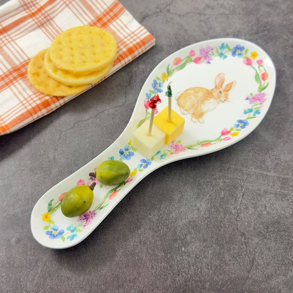 Melamine Spoon Rest Spoon 9.625 Inch for Kitchen Counter, Hello Easter Design - Picture 5 of 8